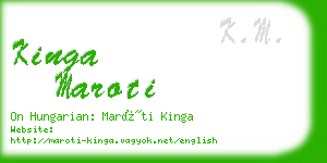 kinga maroti business card